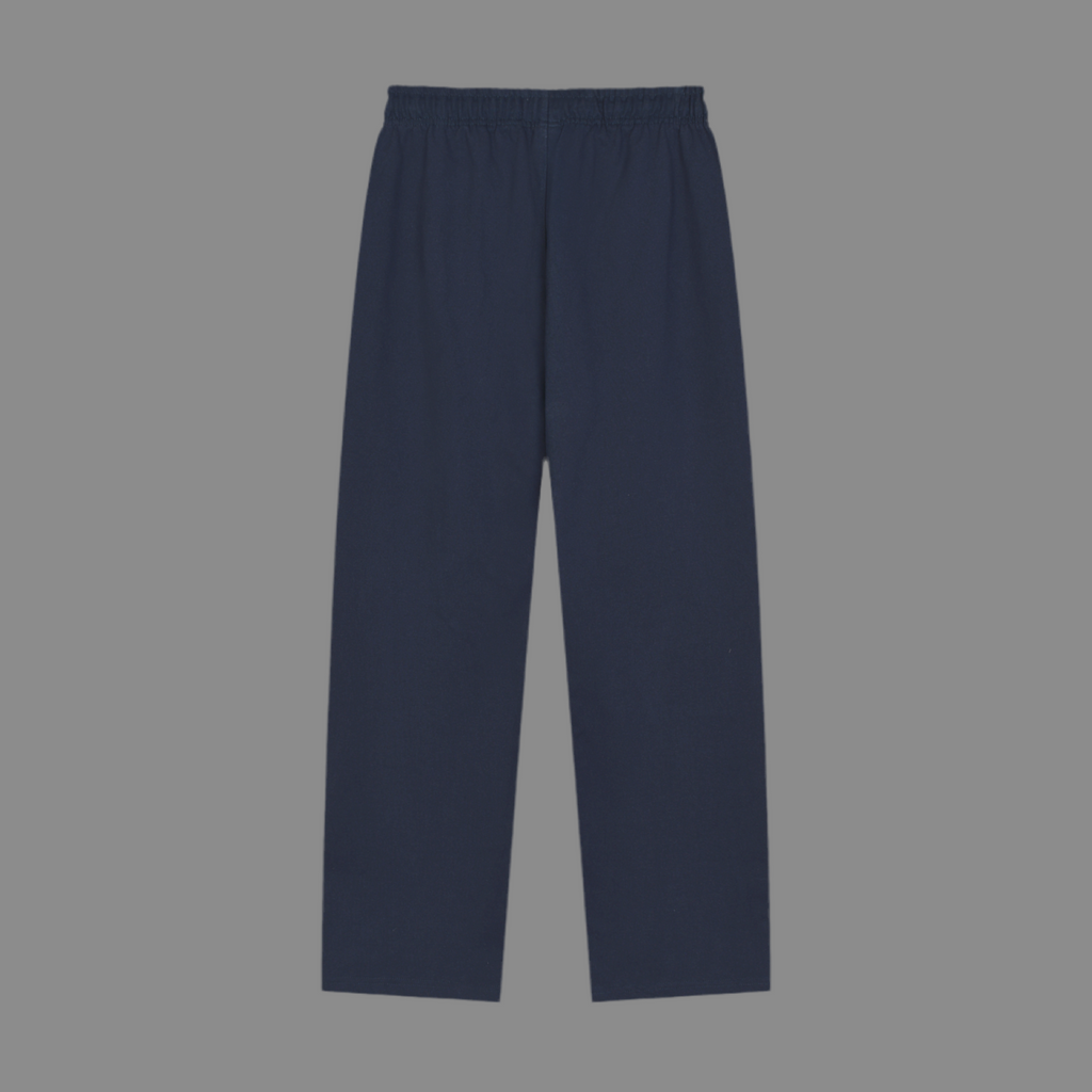 Solid Color Straight-Leg Sweatpants