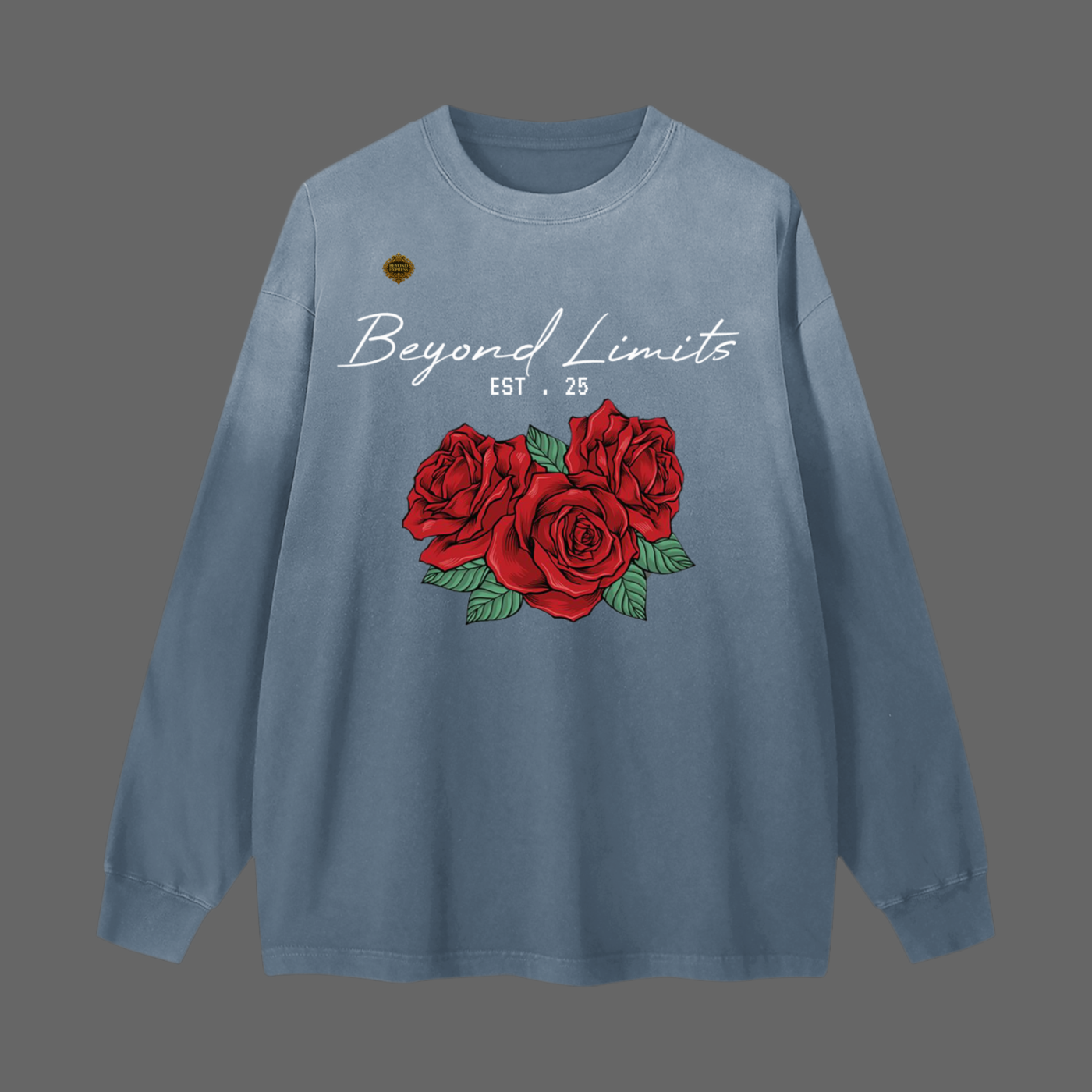 Gradient Washed Long Sleeve T-Shirt