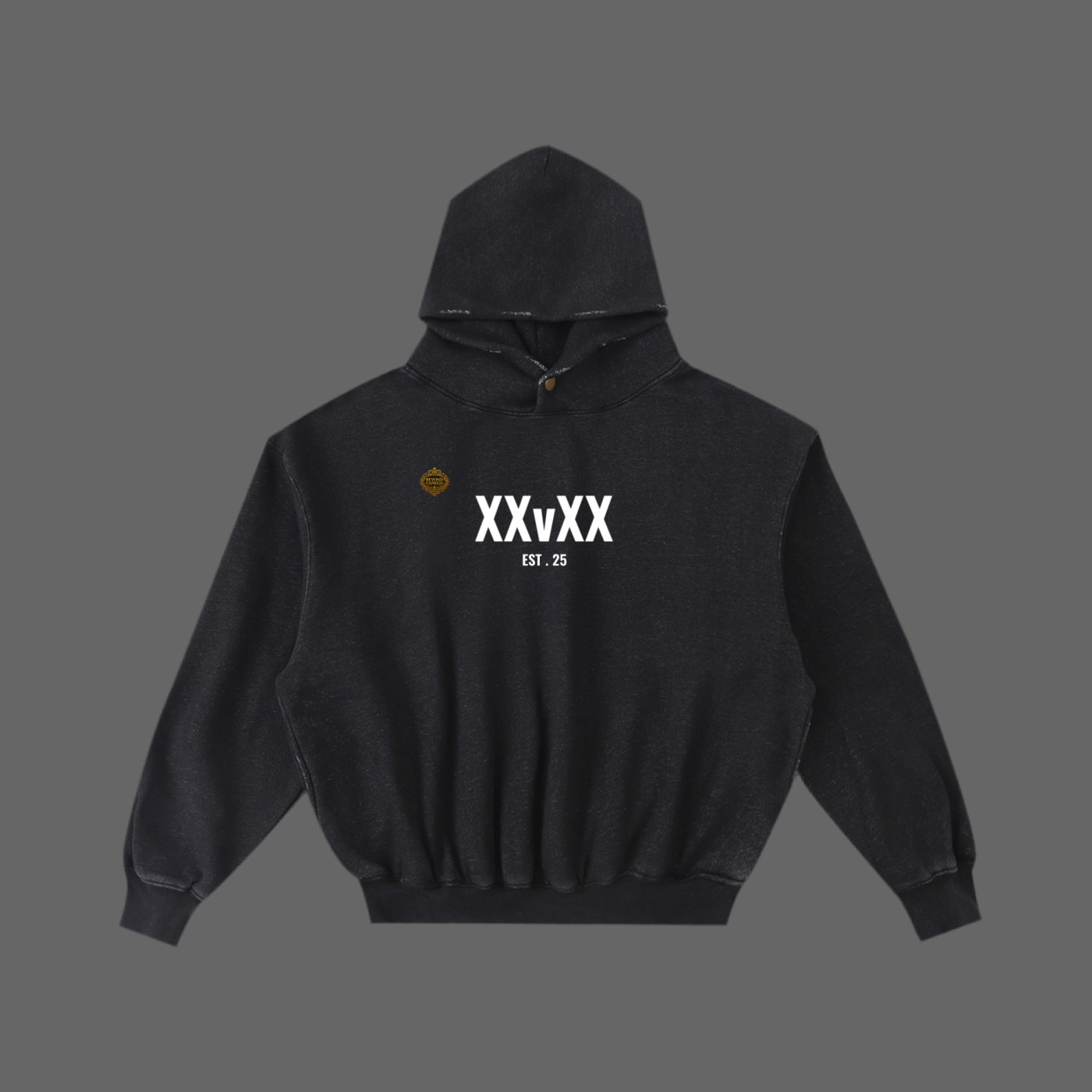 XXvXX collection Frayed Enzyme Washed Fleece Hoodie