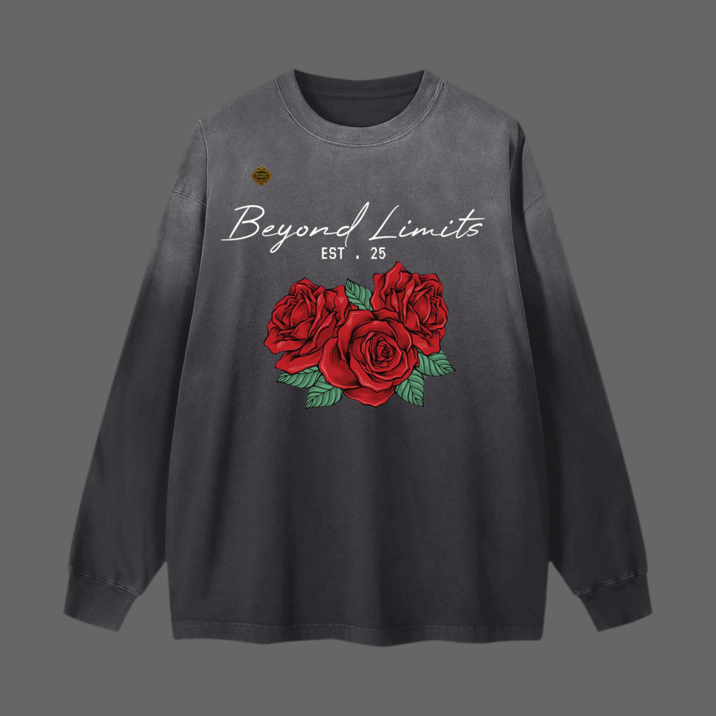 Gradient Washed Long Sleeve T-Shirt