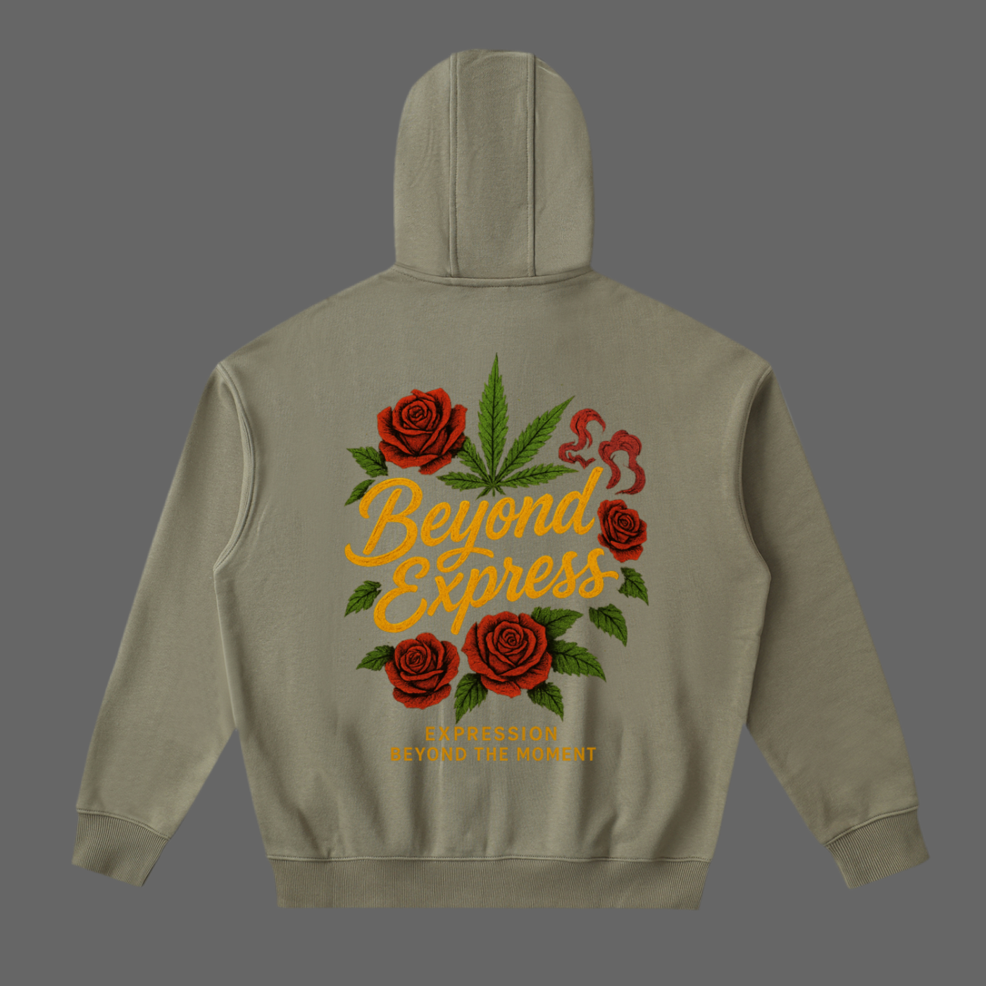 Drop-Shoulder Zip Up Hoodie