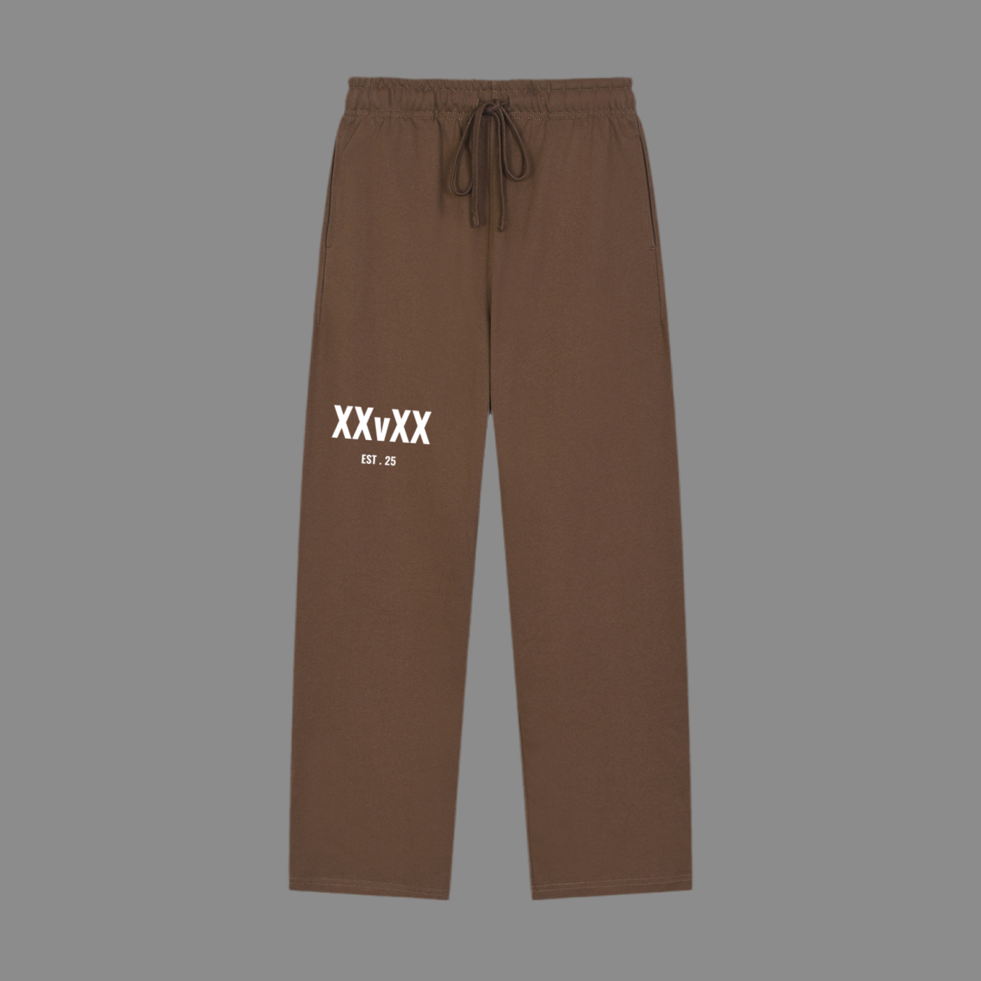 Solid Color Straight-Leg Sweatpants