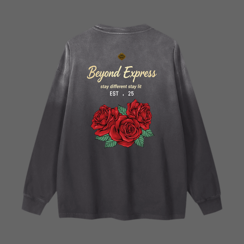 Gradient Washed Long Sleeve T-Shirt