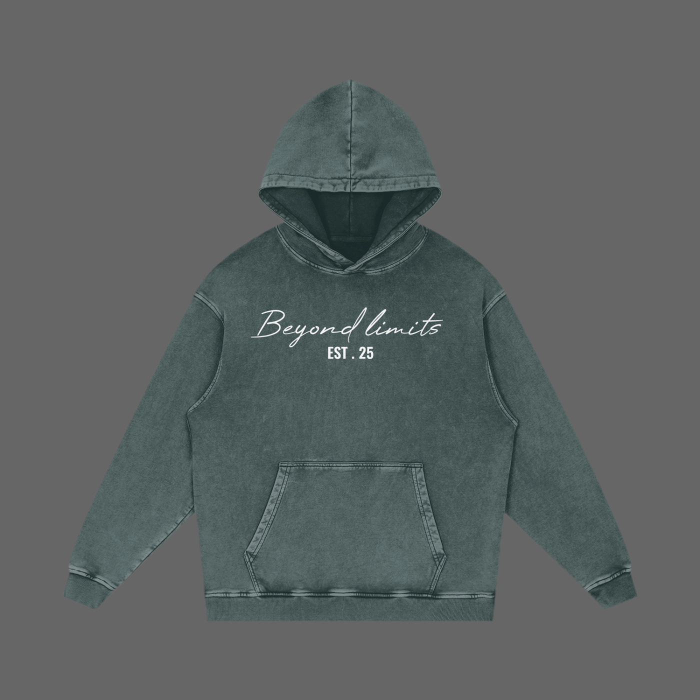 Snow Washed Loose Cotton Hoodie