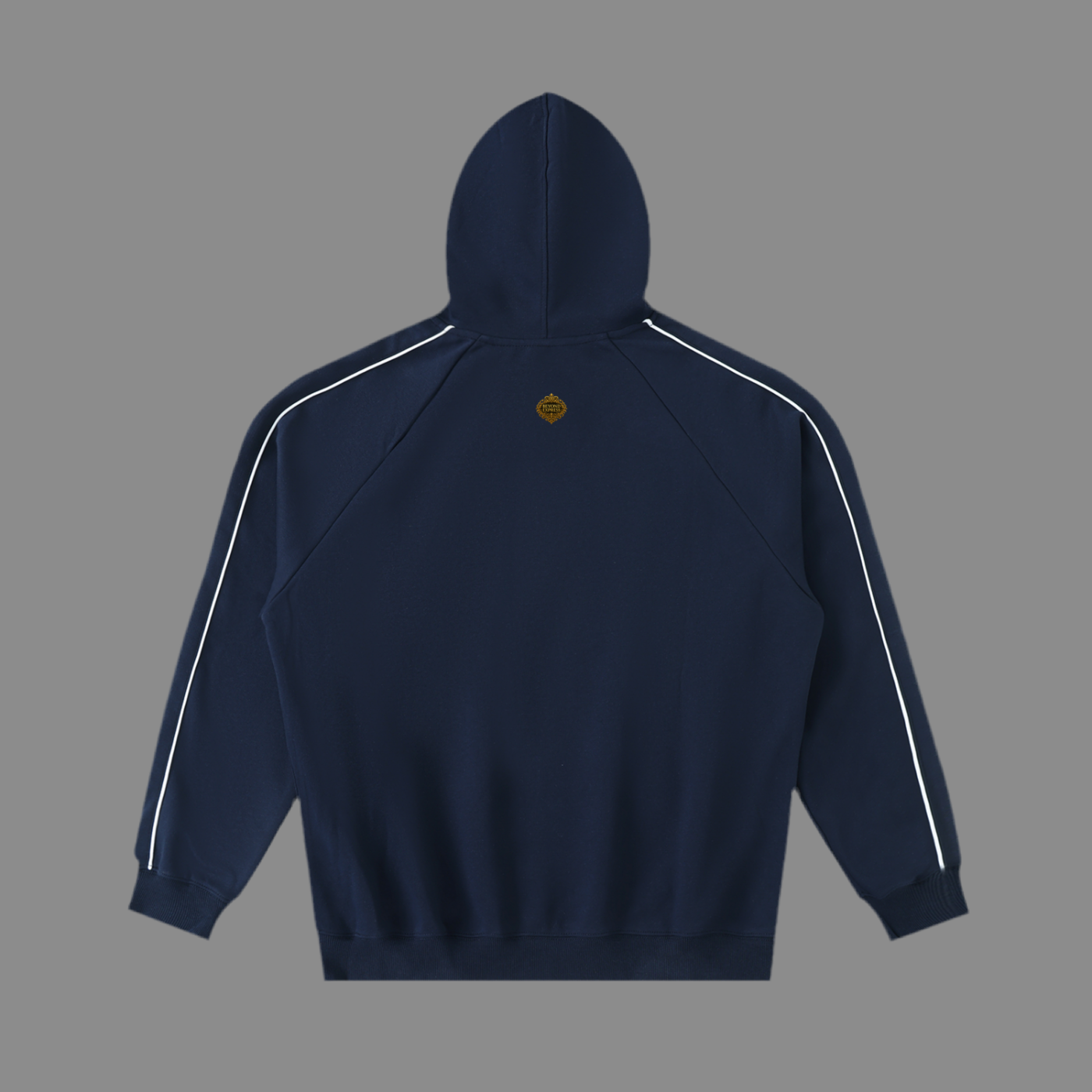 Contrast Piping Raglan Hoodie
