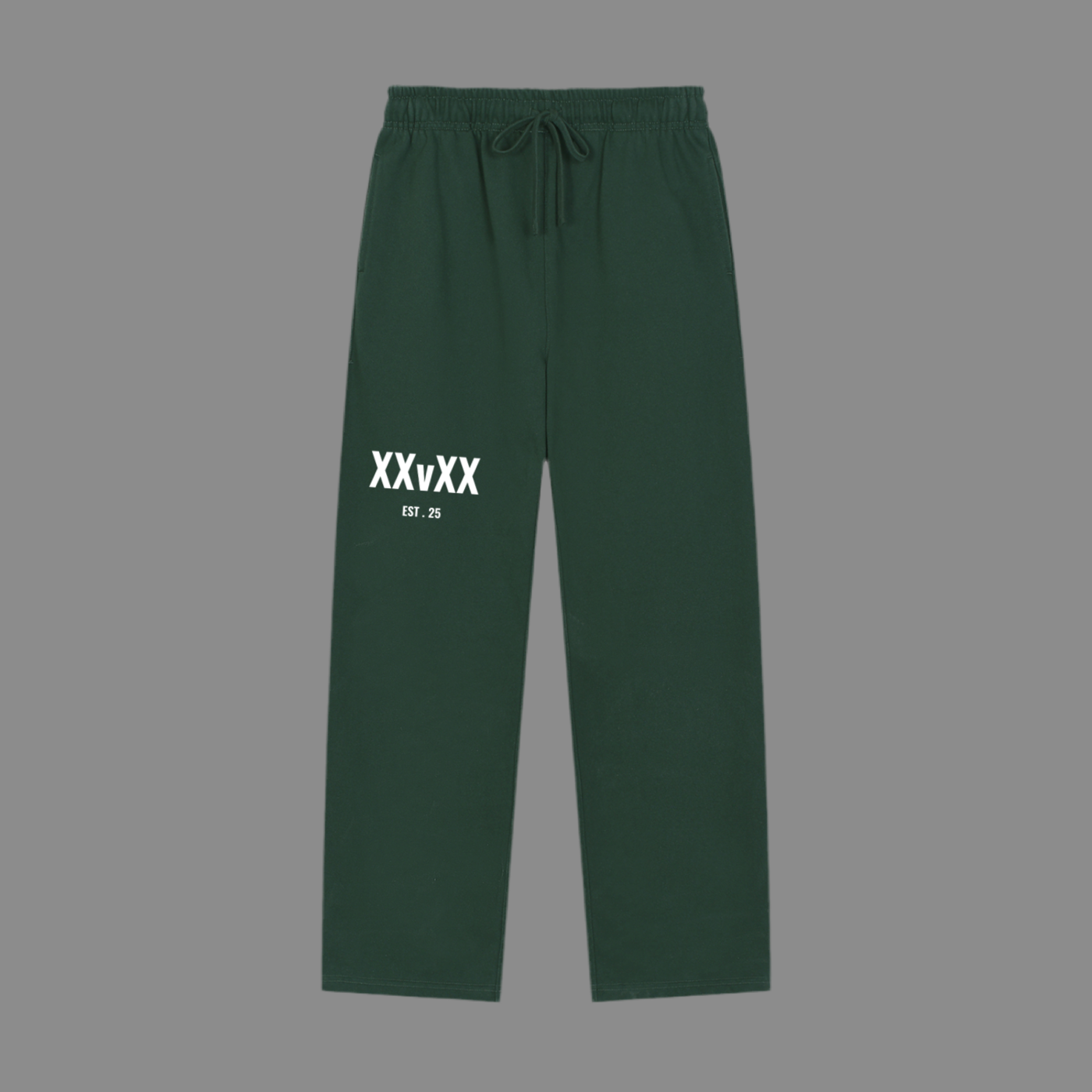 Solid Color Straight-Leg Sweatpants