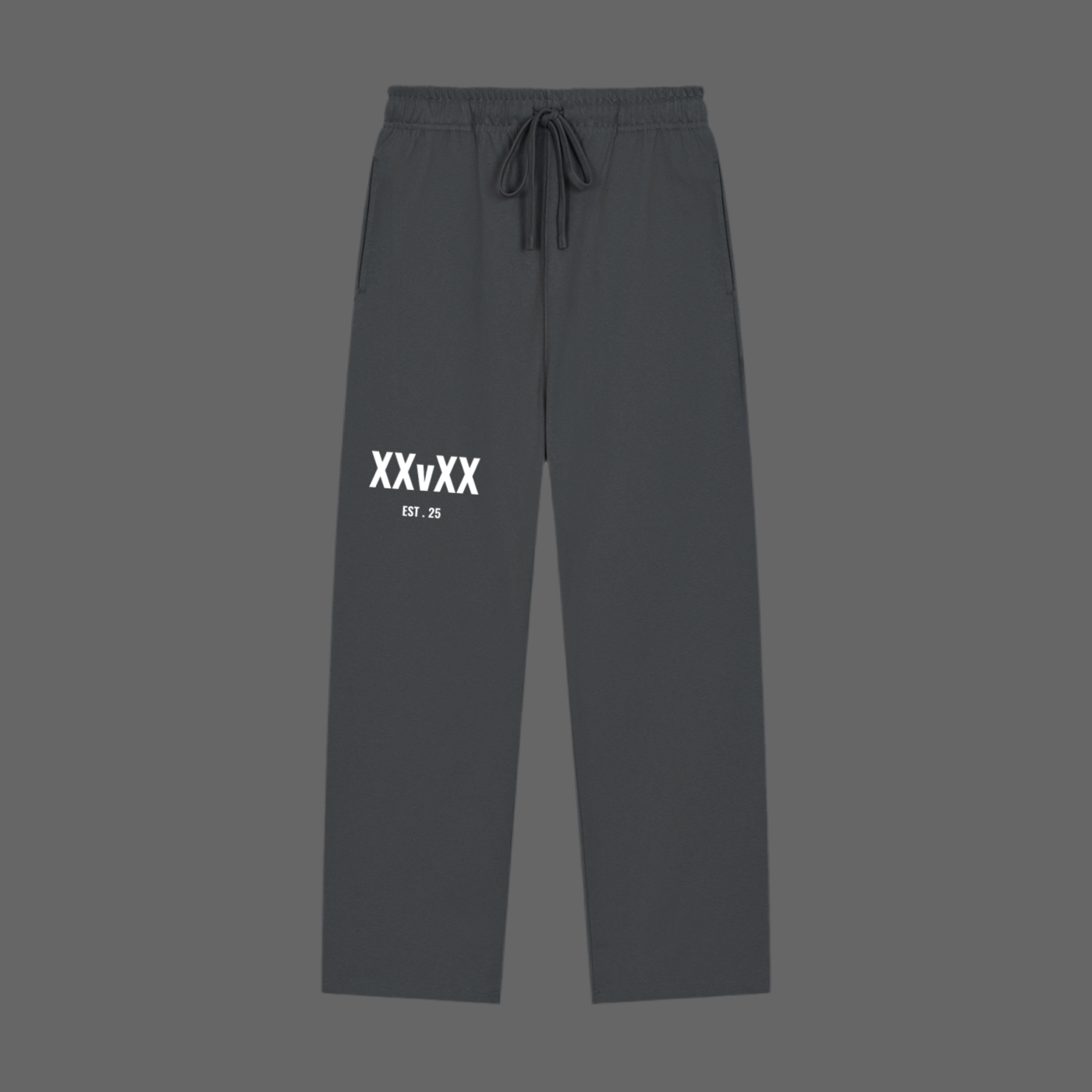 Solid Color Straight-Leg Sweatpants