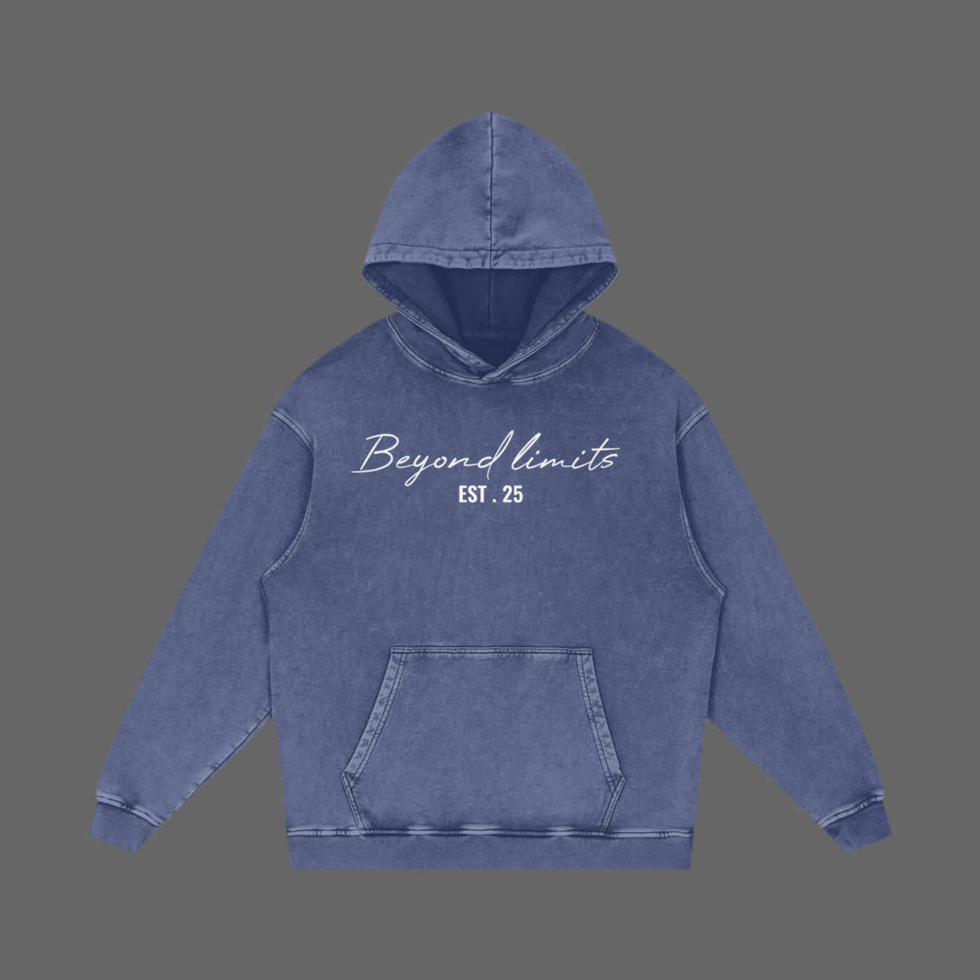 Snow Washed Loose Cotton Hoodie