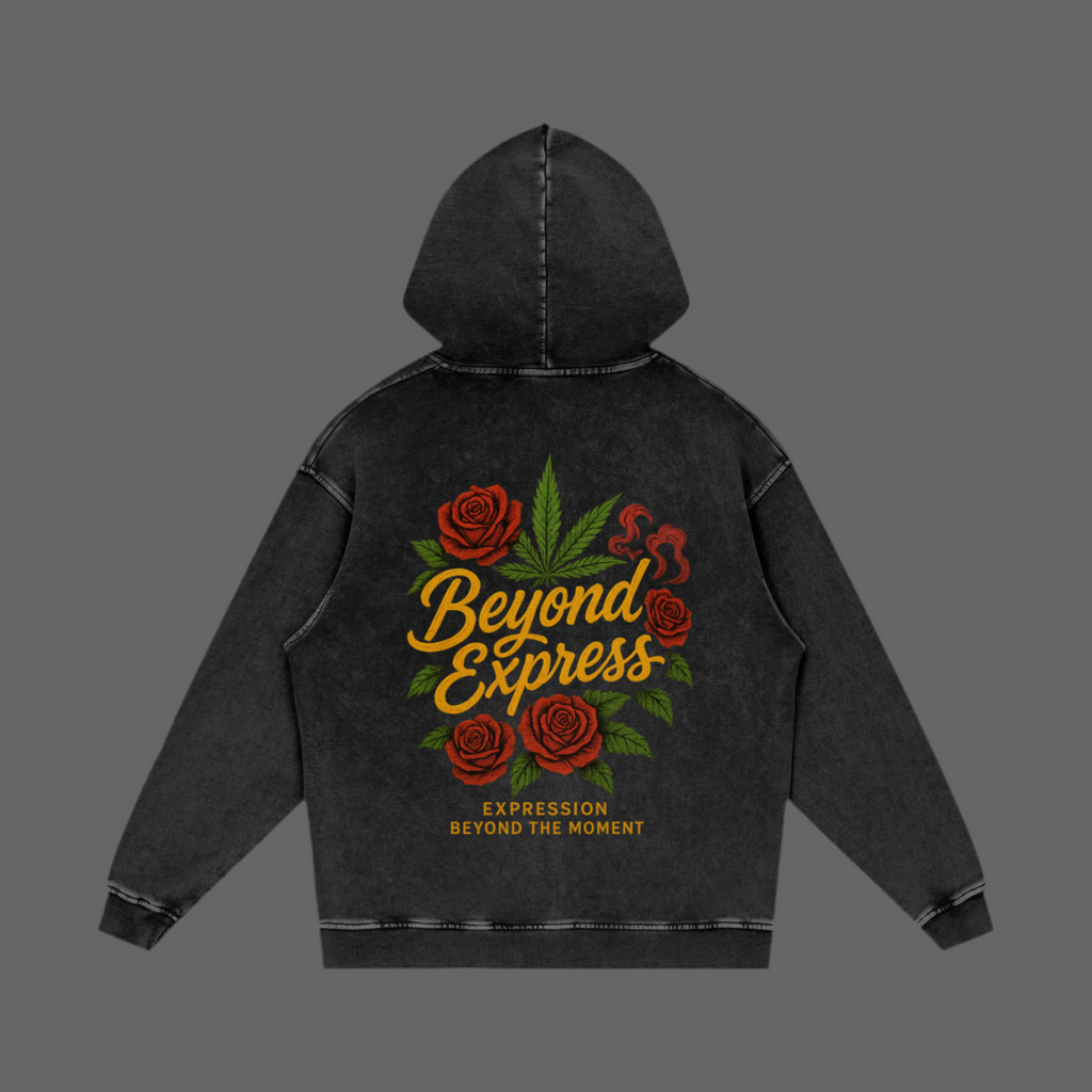 Snow Washed Loose Cotton Hoodie