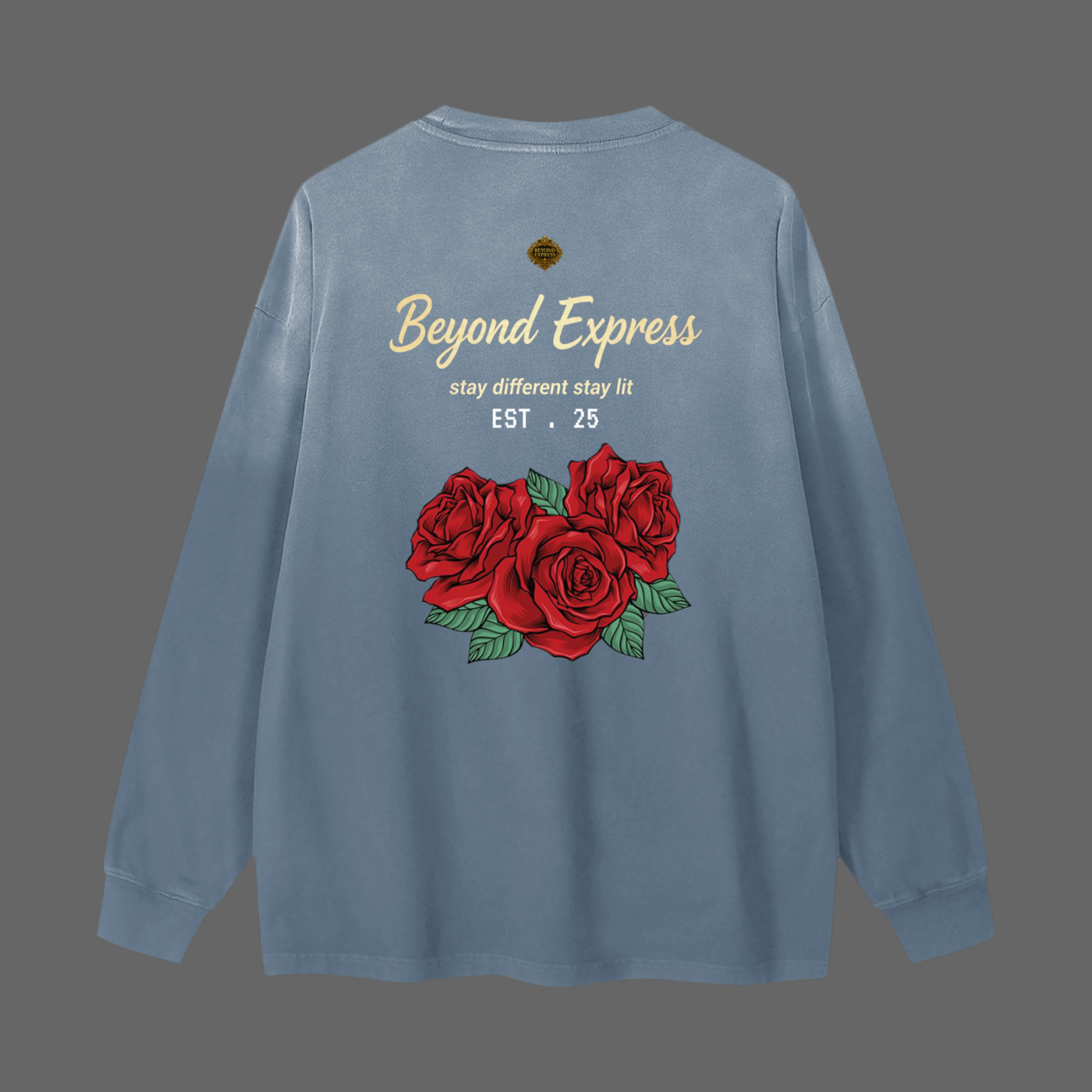 Gradient Washed Long Sleeve T-Shirt