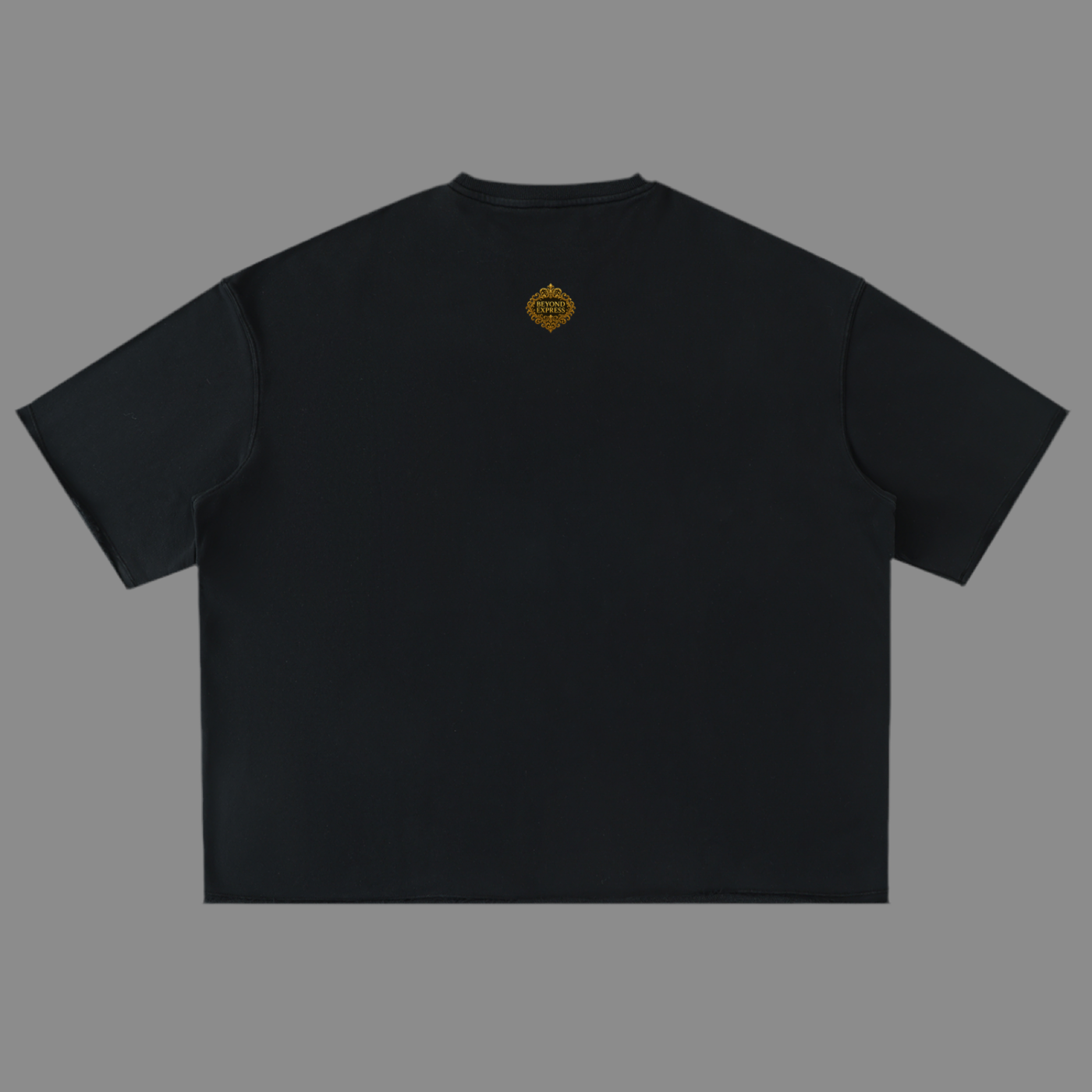 Black T-Shirt with Beyond Express Gold Logo