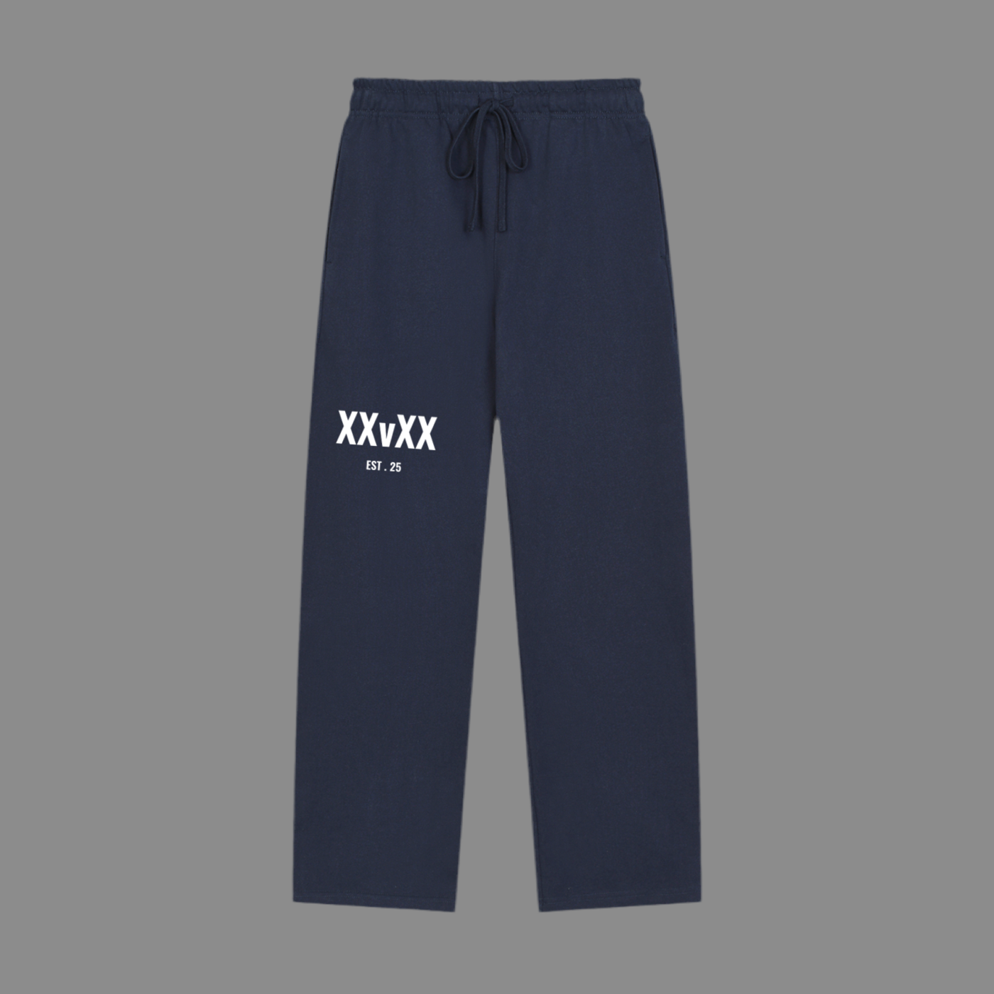 Solid Color Straight-Leg Sweatpants