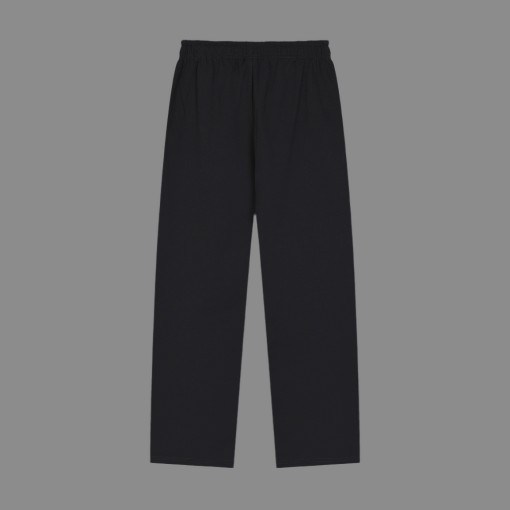 Solid Color Straight-Leg Sweatpants