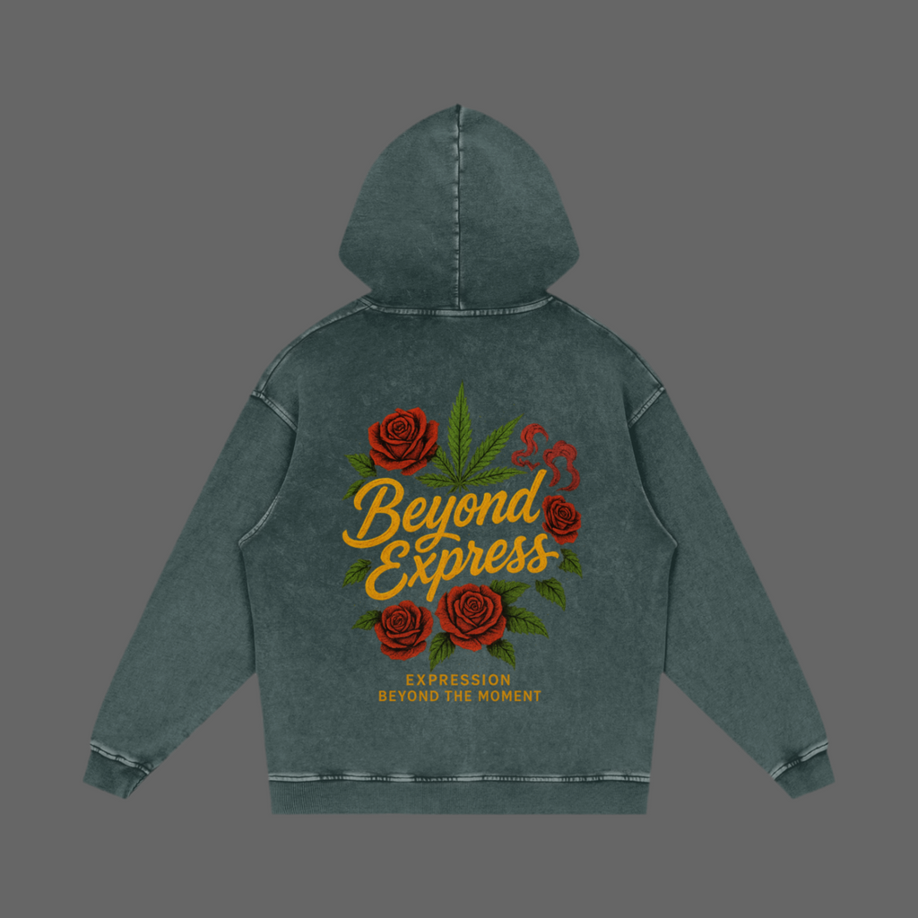 Snow Washed Loose Cotton Hoodie