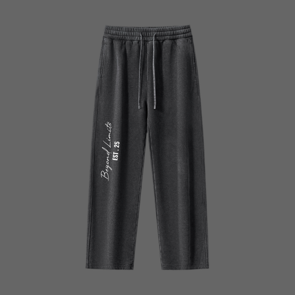 Frayed Enzyme Washed Fleece Sweatpants
