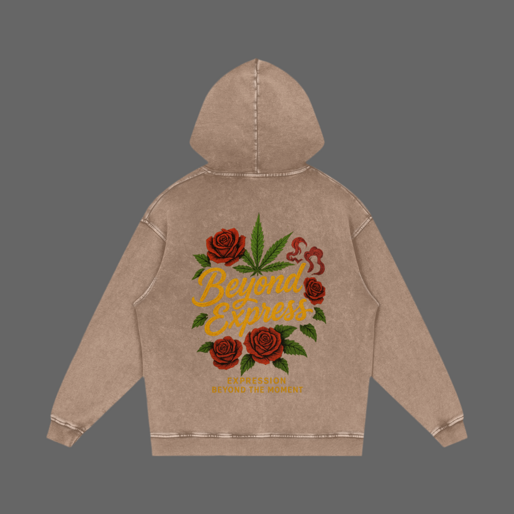 Snow Washed Loose Cotton Hoodie