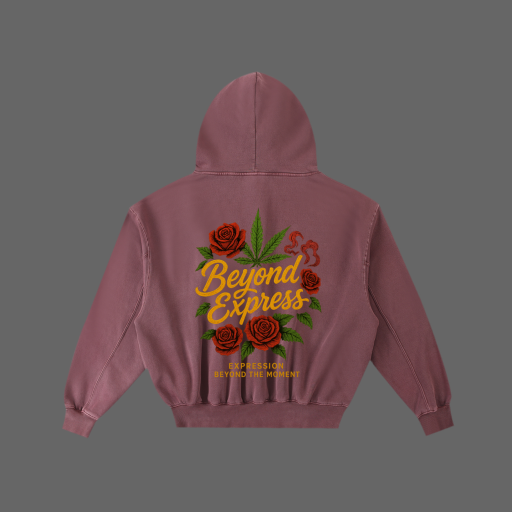 Frayed Enzyme Washed Fleece Hoodie