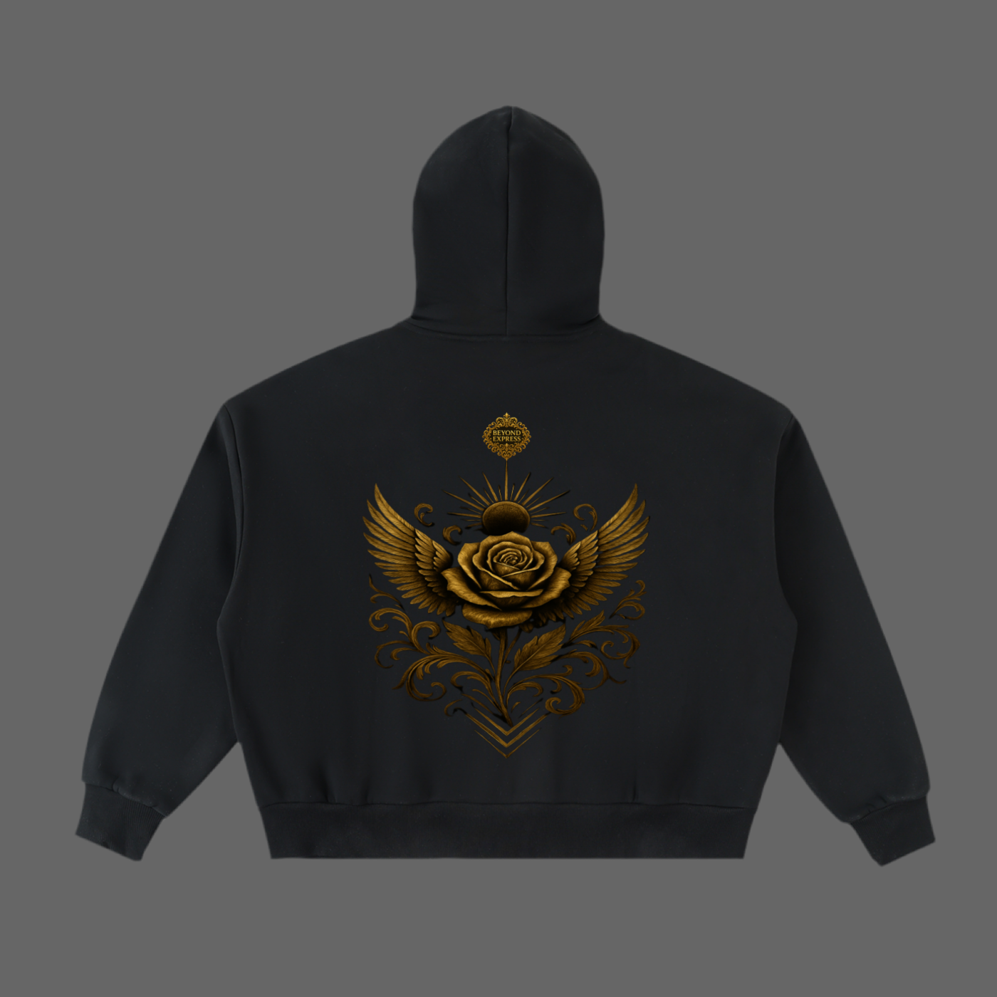 Fleeced Full-Zip Boxy Hoodie
