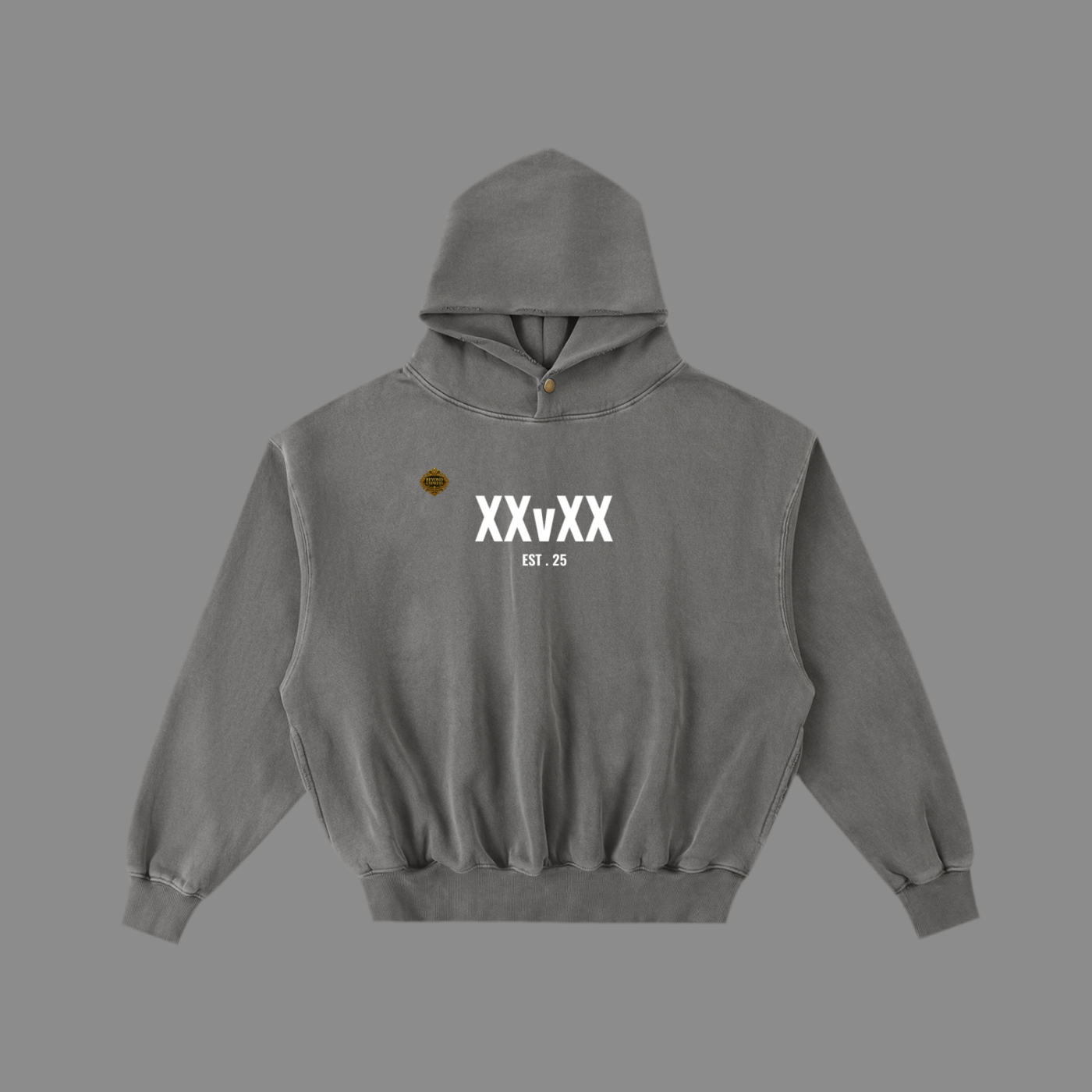XXvXX collection Frayed Enzyme Washed Fleece Hoodie