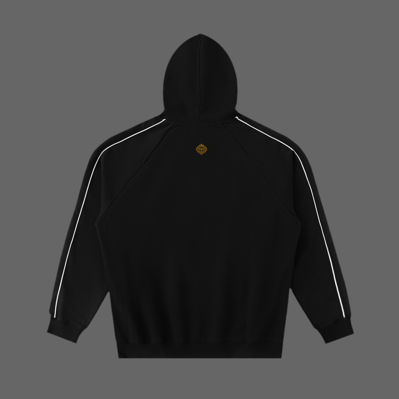 Contrast Piping Raglan Hoodie