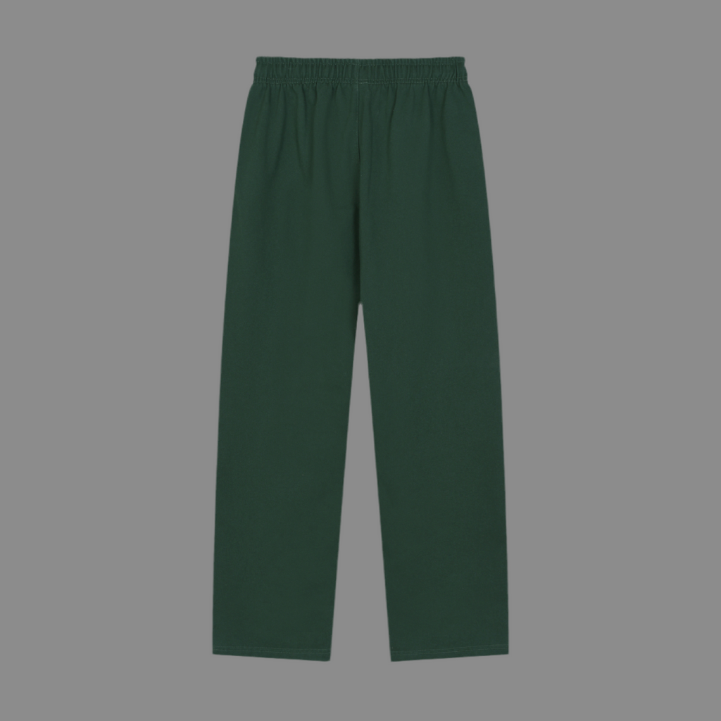 Solid Color Straight-Leg Sweatpants