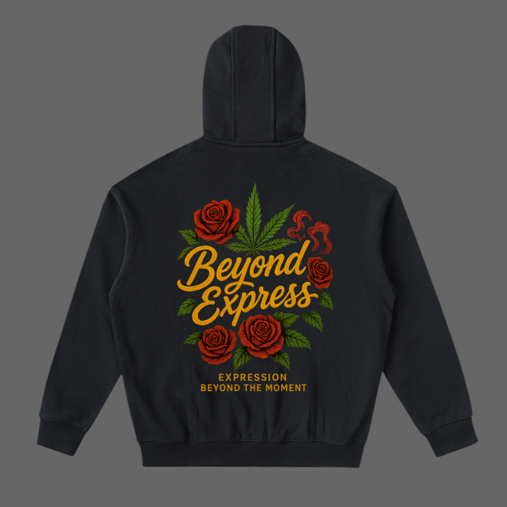 Drop-Shoulder Zip Up Hoodie