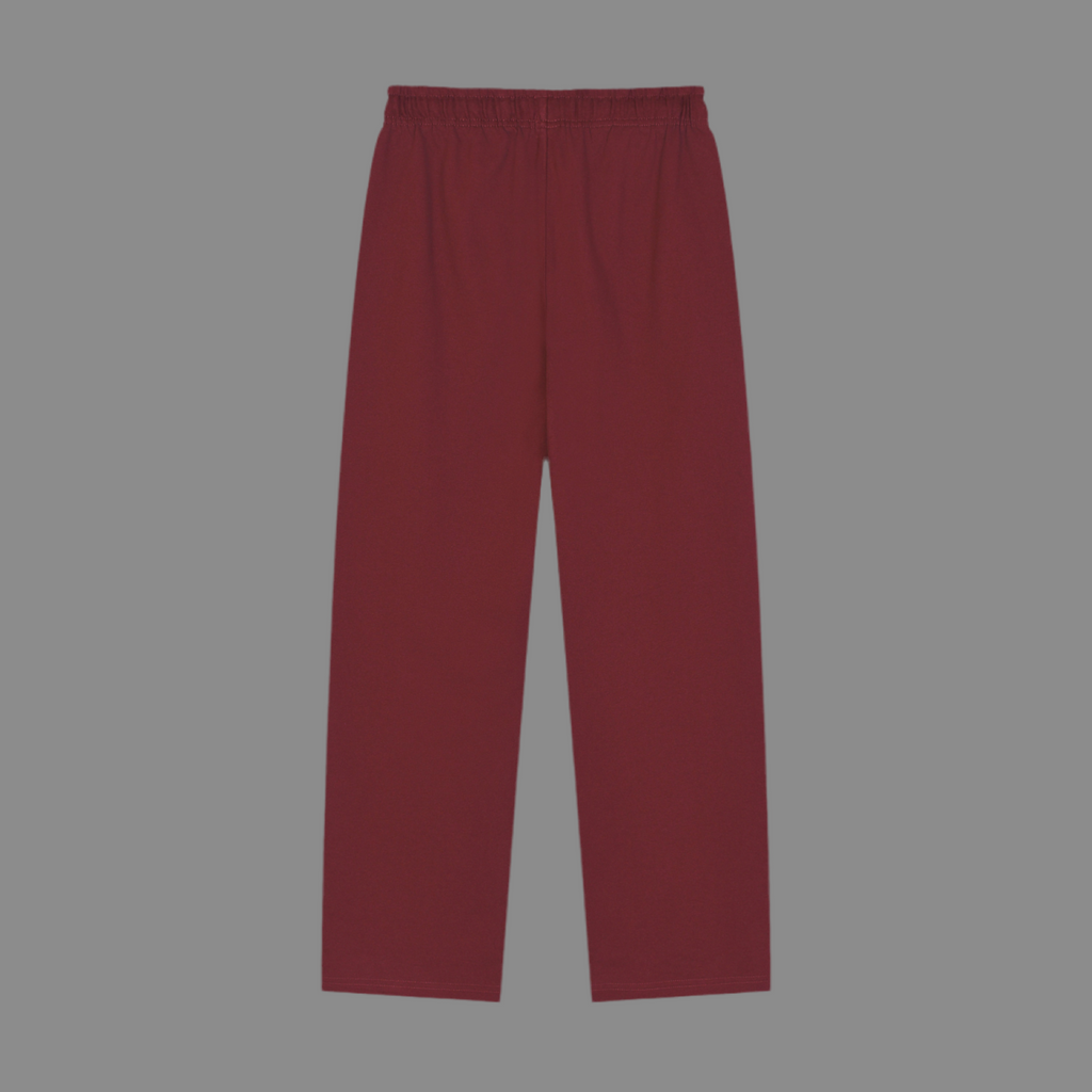 Solid Color Straight-Leg Sweatpants