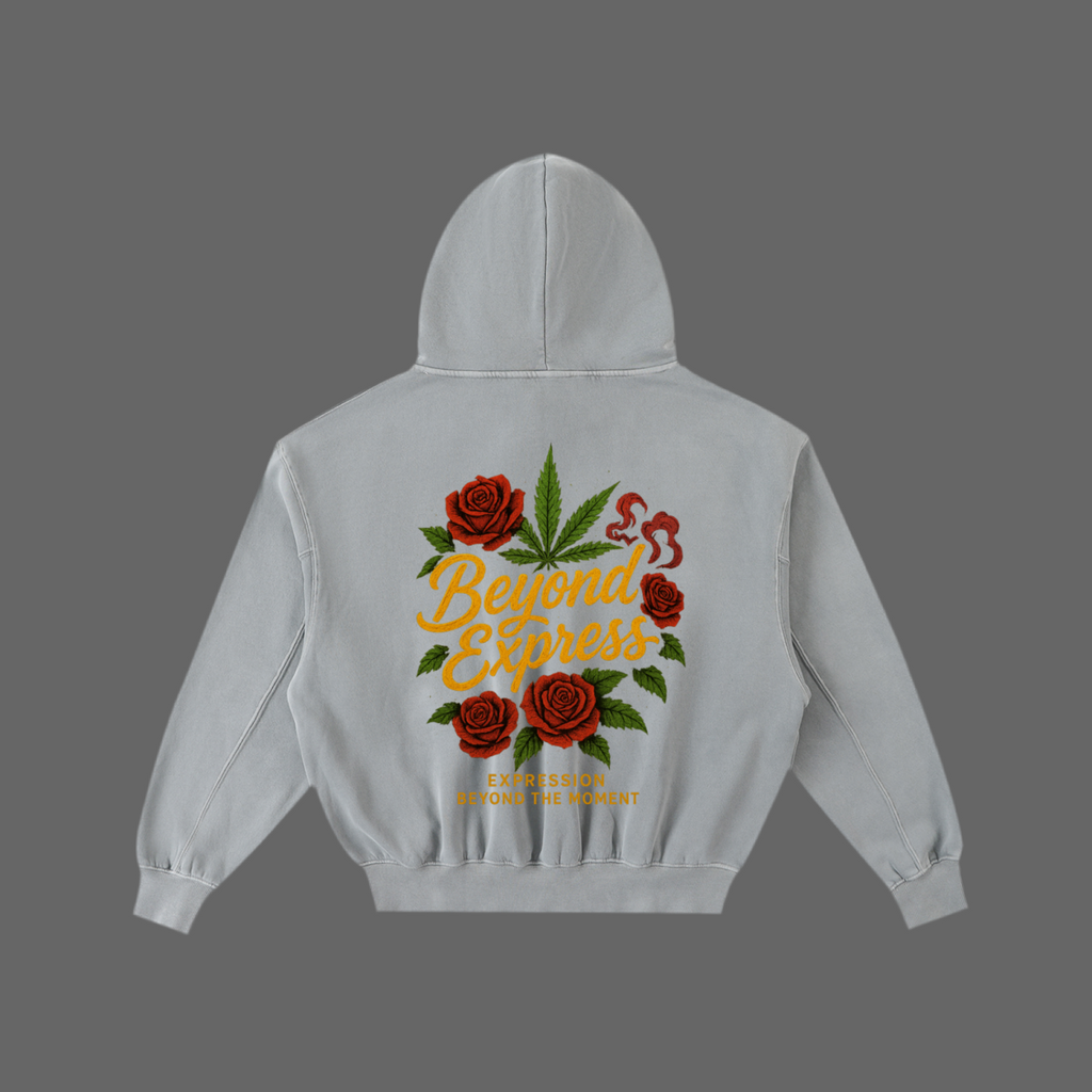 Frayed Enzyme Washed Fleece Hoodie