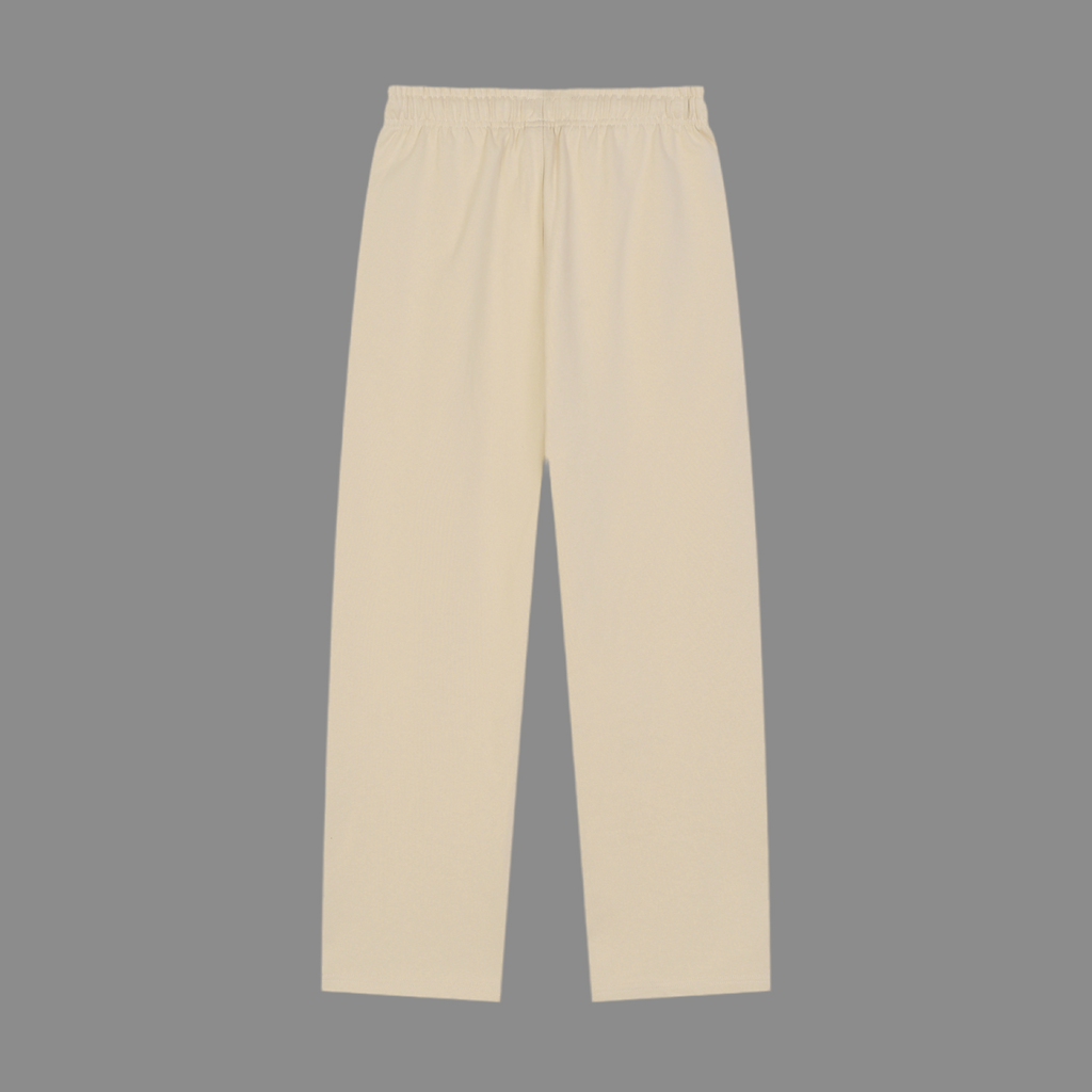 Solid Color Straight-Leg Sweatpants