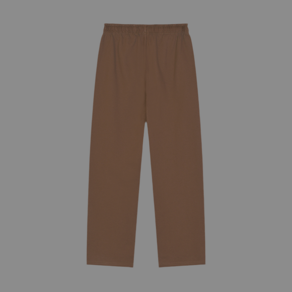 Solid Color Straight-Leg Sweatpants