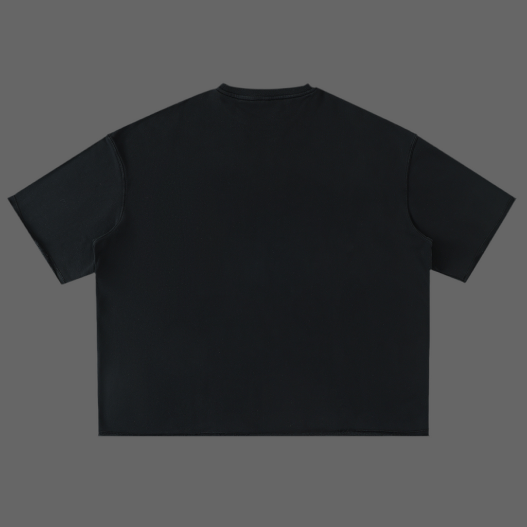 Washed Rolled Hem Half Sleeve T-Shirt