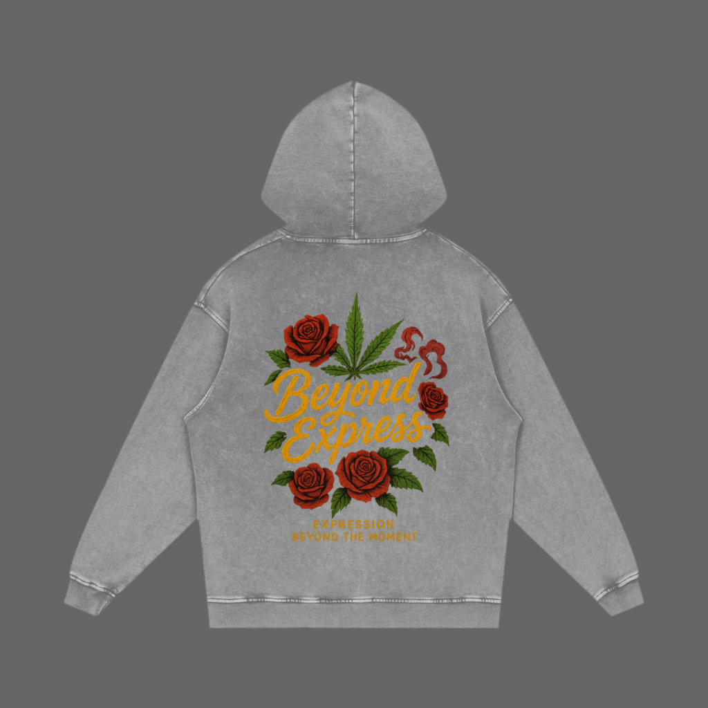 Snow Washed Loose Cotton Hoodie